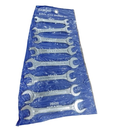 8 Parça Açık Ağız Çift Taraflı Anahtar Seti C Anahtar Tamir Takımı dıamond8, one size