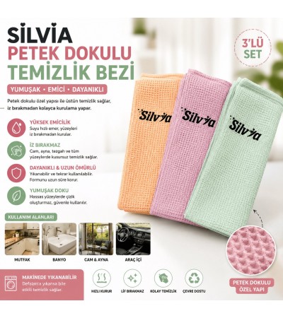 SİLVİA ÇOK AMAÇLI TEMİZLİK BEZİ SİLVİA ÇOK AMAÇLI TEMİZLİK BEZİ