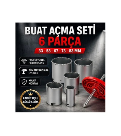 6 PARÇA KARPİT DELME SETİ 6 PARÇA KARPİT DELME SETİ