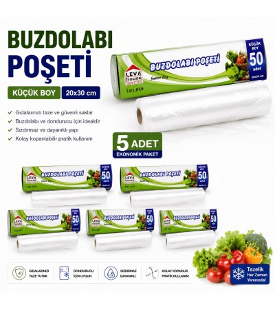 BUZDOLABI SAKLAMA POŞETİ 20*30 CM 250 ADET KÜÇÜK BOY