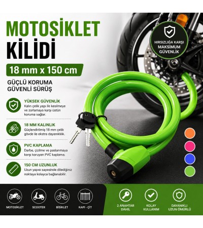 18 MM * 150 CM MOTORSİKLET KİLİDİ