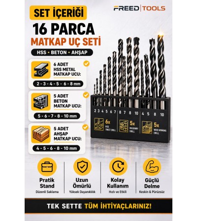 16 PARÇA MATKAP UCU