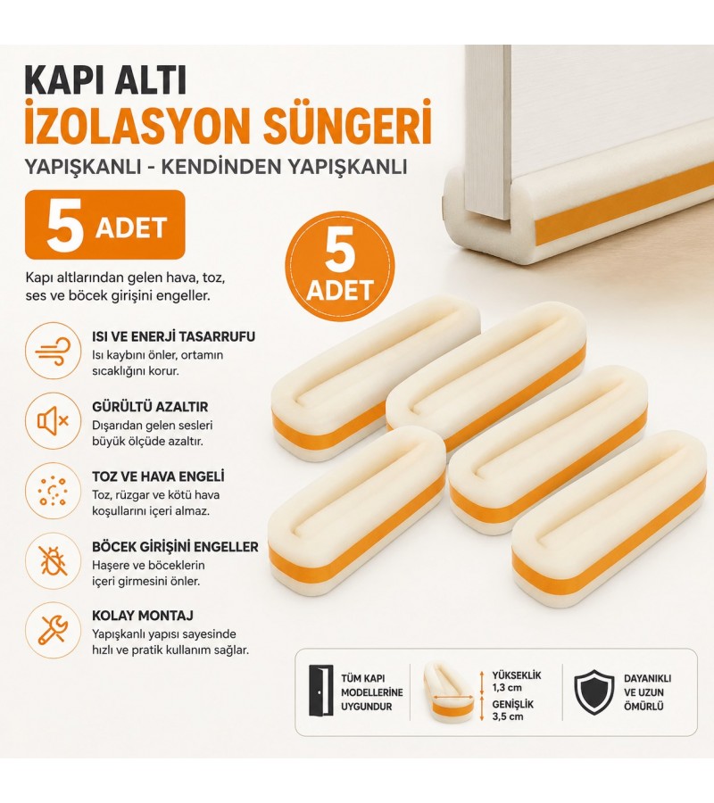 KAPI ALTI SÜNGERİ 5 ADET (90 CM UZUNLUK) KAPI ALTI SÜNGERİ 5 ADET (90 CM UZUNLUK)